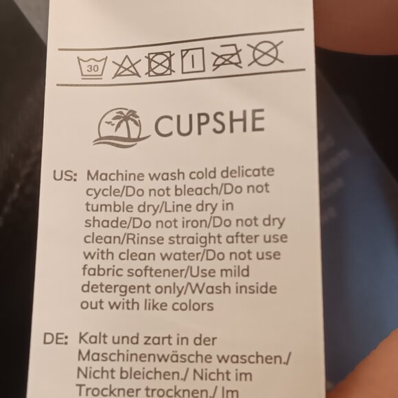 Cupshe women's black 1 shoulder 'Tummy Contouring' one piece swimsuit sz L - NWT - Picture 10 of 13